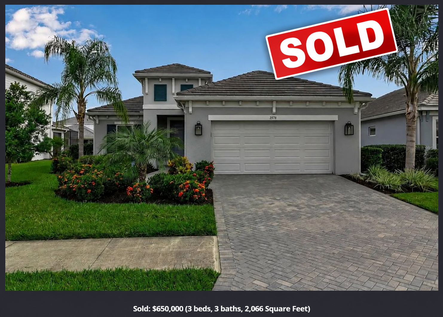 Sold Florida home from Steven Riddle's real estate portfolio